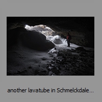 another lavatube in Schmelckdalen, Fred giving scale